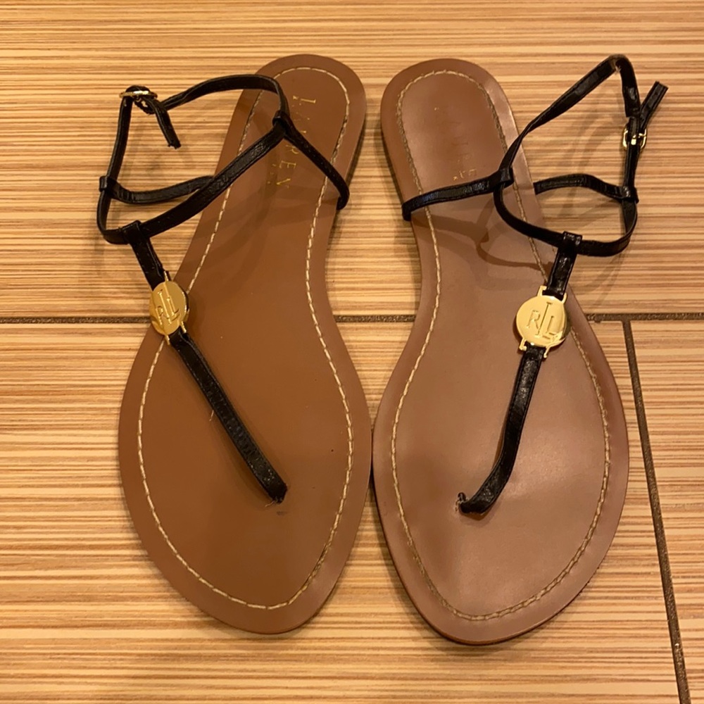Ralph Lauren black strap sandals